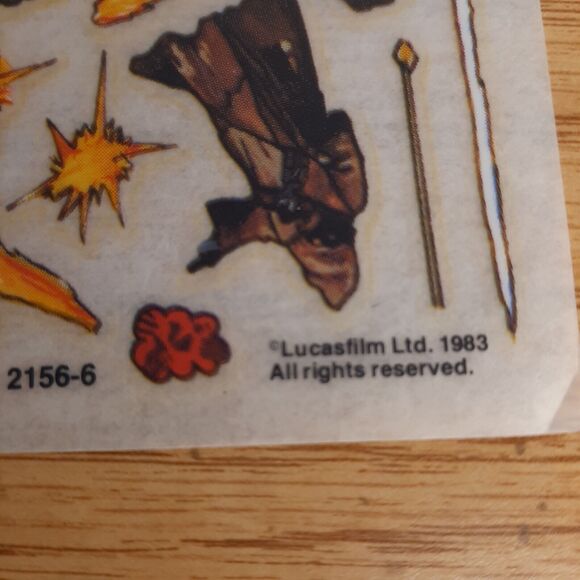 1983 APC STAR WARS Rub On Transfer Sheet 2156-6 vtg Darth Vader Lucasfilm - Picture 2 of 4